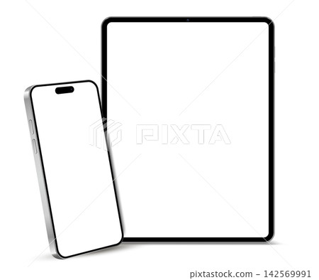 Blank tablet and phone screen mockup Blank tablet and phone screen mockup 142569991