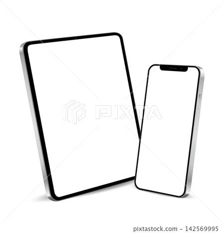 Blank Tablet and Phone Screen Mockup Blank Tablet and Phone Screen Mockup 142569995