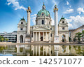 Karlskirche church with its iconic dome and columns, Vienna, Austria 142571077