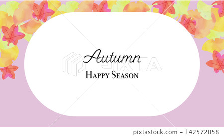 Watercolor-style autumn frame background material Watercolor-style autumn frame background material 142572058