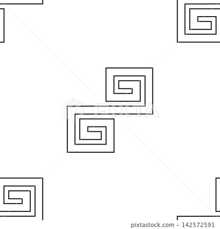 Seamless pattern with black outline geometric forms(texture 1) Seamless pattern with black outline geometric forms(texture 1) 142572591