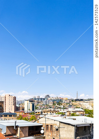 blue sky over Kentron district in Yerevan city blue sky over Kentron district in Yerevan city 142573529