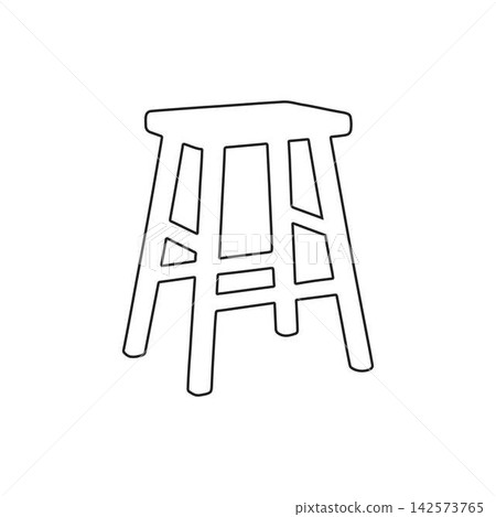 wooden stool outline furniture icon for seating and home decor wooden stool outline furniture icon for seating and home decor 142573765