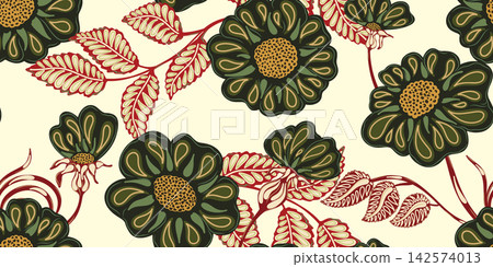 seamless pattern with sunflowers seamless pattern with sunflowers 142574013