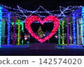 Christmas tree and heart illumination 142574020