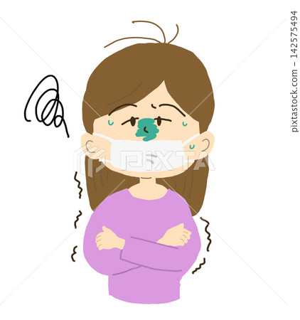一位身體不適的女士現在想睡覺。 一位身體不適的女士現在想睡覺。 142575494