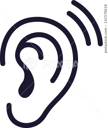 Ear and hearing icon Ear and hearing icon 142576616