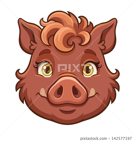 cartoon boar head mascot logo cartoon boar head mascot logo 142577197