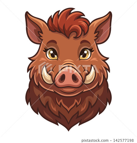 cartoon boar head mascot logo cartoon boar head mascot logo 142577198