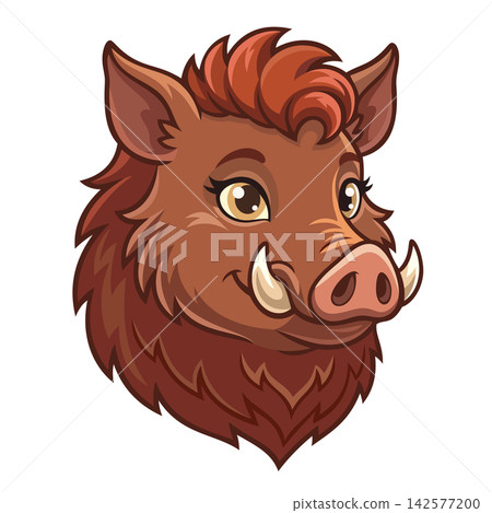 cartoon boar head mascot logo cartoon boar head mascot logo 142577200