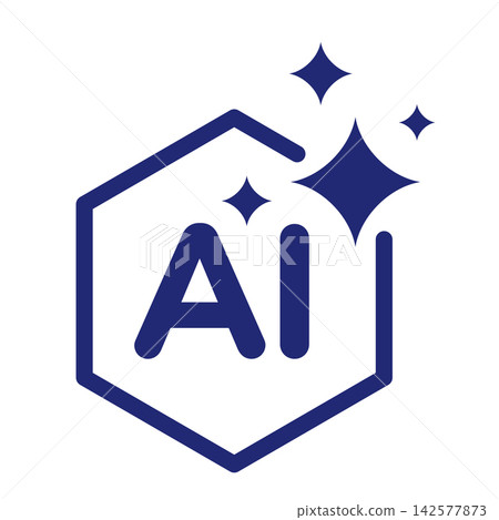 Artificial Intelligence AI Sparkle Icon Isolated on White Background 142577873