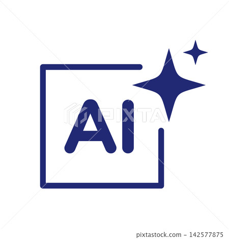 Artificial Intelligence AI Sparkle Icon Isolated on White Background 142577875