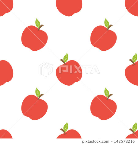 red apple green leaf seamless pattern red apple green leaf seamless pattern 142578216