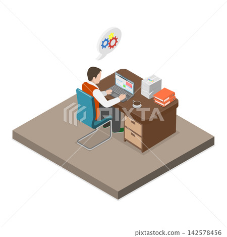 3D Isometric Flat Vector Illustration of Inventory And Warehouse, Preparing Products for Shipment. Item 2 3D Isometric Flat Vector Illustration of Inventory And Warehouse, Preparing Products for Shipment. Item 2 142578456