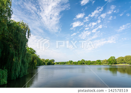 Aasee Lake and Green Parkland in Munster Aasee Lake and Green Parkland in Munster 142578519