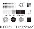 Printer Test Page Vector Set with Grayscale Color Chart, Registration Marks 142578582