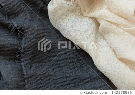 Textures created with fabric layers in contrasting colors for display or design purposes Textures created with fabric layers in contrasting colors for display or design purposes 142578986