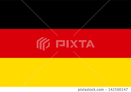 Official Germany national flag in original proportions. German tricolor striped background. Vector illustration Official Germany national flag in original proportions. German tricolor striped background. Vector illustration 142580147