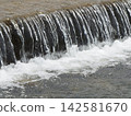 水流激起的白色浪花和水霧。 142581670