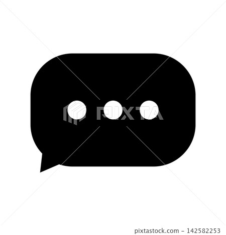 Speech bubble icon indicating chat input/thinking Speech bubble icon indicating chat input/thinking 142582253