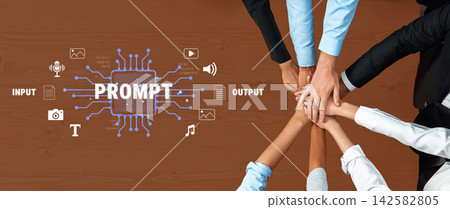 Team Collaboration and Brainstorming with Input and Output Concepts Displayed on a Modern Digital Background. Sentient Team Collaboration and Brainstorming with Input and Output Concepts Displayed on a Modern Digital Background. Sentient 142582805