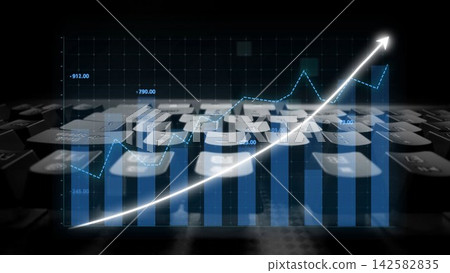 Graphical Representation of Financial Growth on Keyboard with Rising Trend, Visualization of Data Analysis and Market Insights for Business Success Copula Graphical Representation of Financial Growth on Keyboard with Rising Trend, Visualization of Data Analysis and Market Insights for Business Success Copula 142582835
