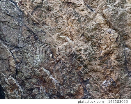 Close up weathered rock surface cracks fissures multitone earth tones for natural texture background, with rock, stone, texture, rough detail, showing rugged, surface, geology, mineral context Close up weathered rock surface cracks fissures multitone earth tones for natural texture background, with rock, stone, texture, rough detail, showing rugged, surface, geology, mineral context 142583033