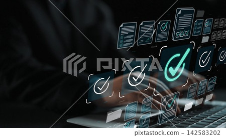 A modern digital workspace showcasing user interface icons over a keyboard, highlighting essential tools for productivity and efficient workflow management in today tech-driven environment. Sigmoid A modern digital workspace showcasing user interface icons over a keyboard, highlighting essential tools for productivity and efficient workflow management in today tech-driven environment. Sigmoid 142583202