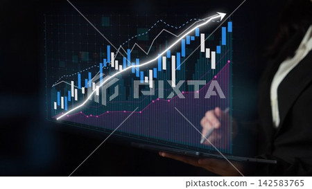 Professional Businesswoman Analyzing Financial Data with Graphs and Charts on a Digital Screen Representing Growth and Success in a Modern Environment Copula Professional Businesswoman Analyzing Financial Data with Graphs and Charts on a Digital Screen Representing Growth and Success in a Modern Environment Copula 142583765