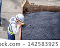 Asphalt inspection, delivery, and measurement by inserting an asphalt thermometer into the asphalt. Temperature control and quality assurance. 142583925