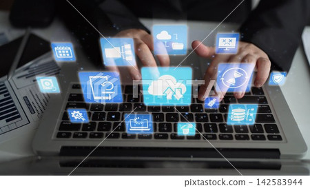 Data backup cloud system network connection concept Funnel Data backup cloud system network connection concept Funnel 142583944