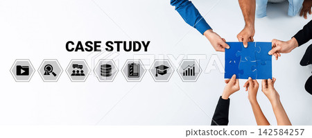Hands Collaborating for Case Study Research with Puzzle Concept, Analysis, and Strategic Planning on Light Background Ledger Hands Collaborating for Case Study Research with Puzzle Concept, Analysis, and Strategic Planning on Light Background Ledger 142584257