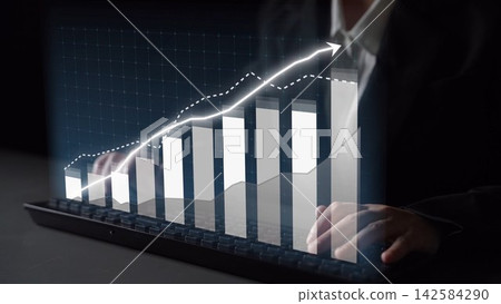 Business Growth Concept with Digital Graph Analysis on Laptop, Showing Financial Success and Trend Analysis in Modern Office Environment Copula Business Growth Concept with Digital Graph Analysis on Laptop, Showing Financial Success and Trend Analysis in Modern Office Environment Copula 142584290