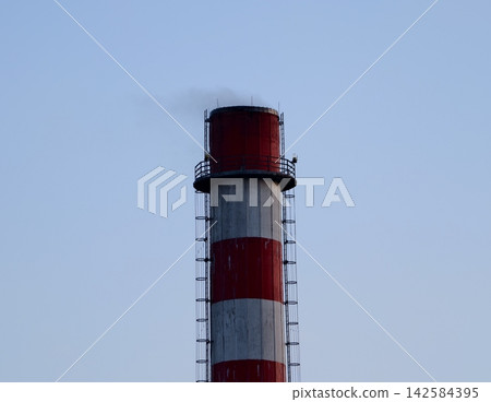 Vivid chimney artwork illustrating structural features for design and sustainability discussions 142584395