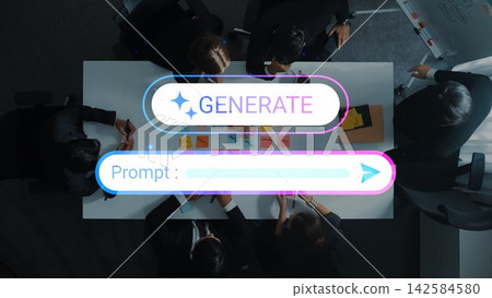 Group of Professionals Collaborating at a Table with Digital Interface, Energetic Atmosphere, Diverse Team in a Modern Office Setting Gluon Group of Professionals Collaborating at a Table with Digital Interface, Energetic Atmosphere, Diverse Team in a Modern Office Setting Gluon 142584580