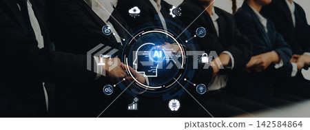 Human-centric AI ecosystem for global business and industrial automation. Fermion 142584864