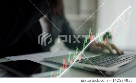 Business Professional Analyzing Stock Market Data with Laptop Graphs and Charts, Focused on Financial Growth and Market Trends in Modern Office Space Copula Business Professional Analyzing Stock Market Data with Laptop Graphs and Charts, Focused on Financial Growth and Market Trends in Modern Office Space Copula 142584933