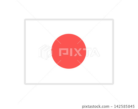 Japanese flag illustration 142585845