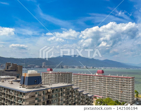 從高層俯瞰琵琶湖。 142586194