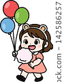 Girls with balloons 142586257