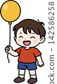 A boy with a balloon 142586258