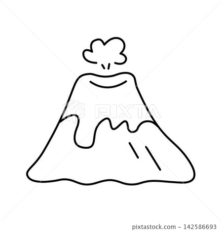 volcano doodle illustration explosion volcano doodle illustration explosion 142586693