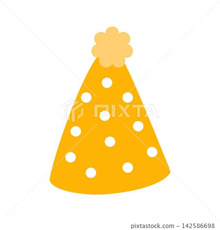 yellow party hat birthday celebration illustration yellow party hat birthday celebration illustration 142586698