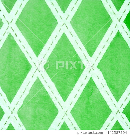 Light green argyle check pattern watercolor background material Light green argyle check pattern watercolor background material 142587294