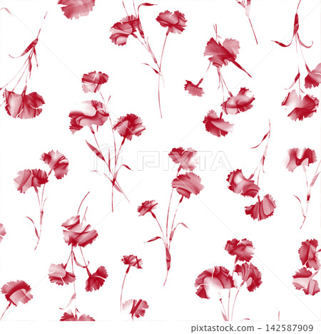 Seamless abstract floral pattern painted in watercolor technique, Seamless abstract floral pattern painted in watercolor technique, 142587909