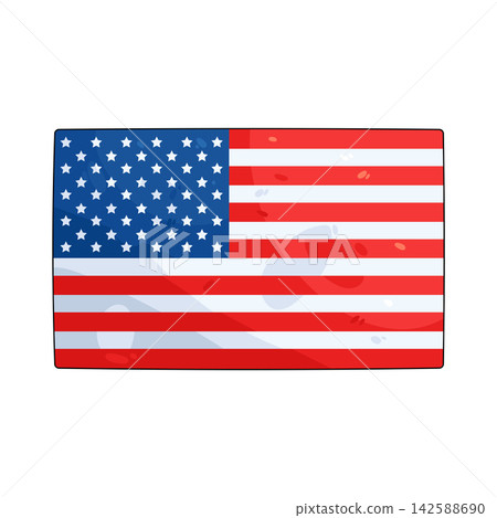 Illustration of american flag Illustration of american flag 142588690