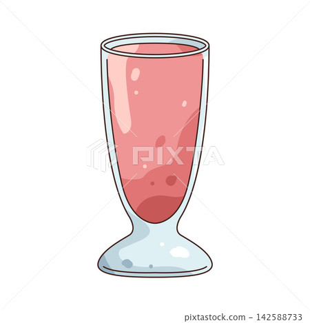 Illustration of strawberry milkshake Illustration of strawberry milkshake 142588733