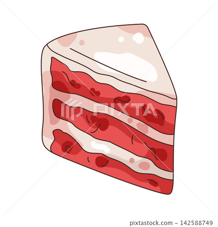 Illustration of strawberry cake Illustration of strawberry cake 142588749