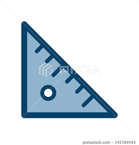 Simple triangle ruler icon Simple triangle ruler icon 142589583
