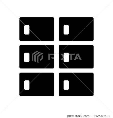 Delivery box and locker icon Delivery box and locker icon 142589609